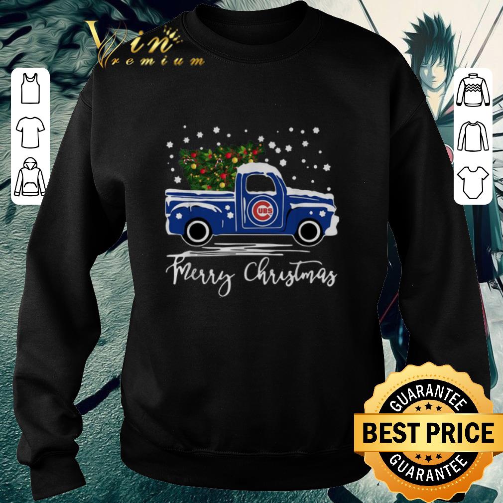 Top Chicago Cubs truck Merry Christmas shirt 6 Top Chicago Cubs truck Merry Christmas shirt