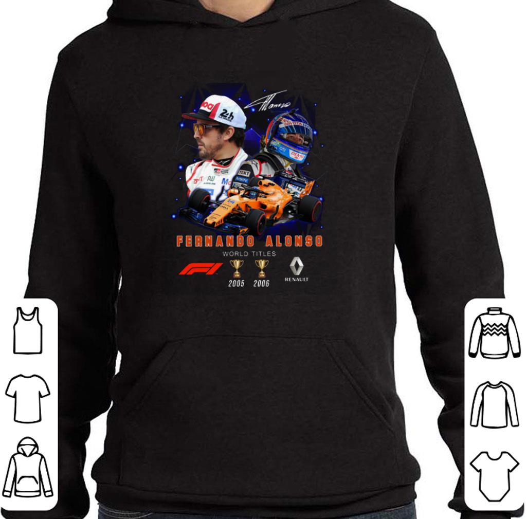 Top Fernando Alonso Signature 2 cup world titles shirt 6 Top Fernando Alonso Signature 2 cup world titles shirt