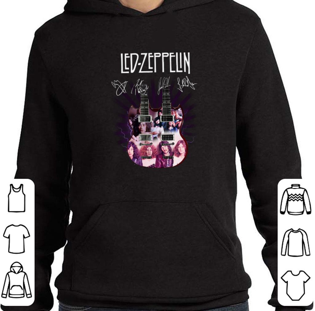 Top Led Zeppelin signatures two guitar shirt 6 Top Led Zeppelin signatures two guitar shirt