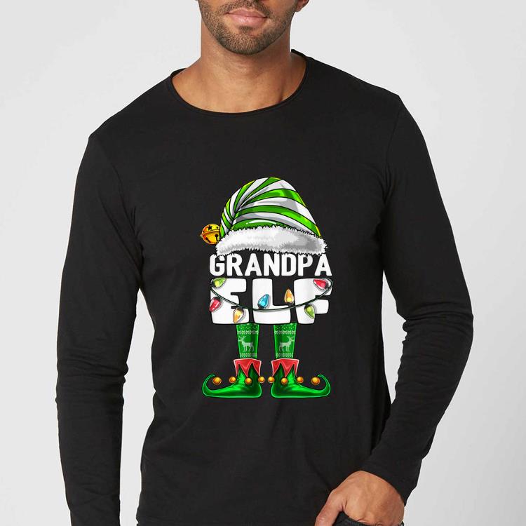 Top Mens Grandpa Elf Matching Family Christmas Elf Costume Gift Men shirt
