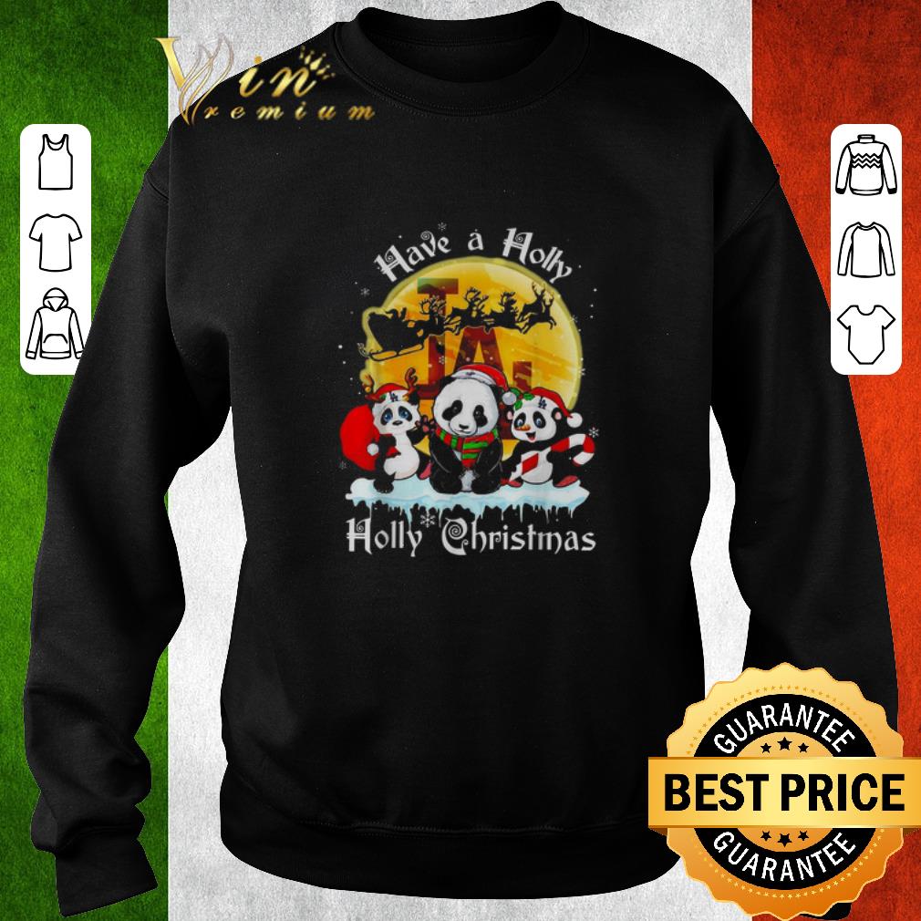 Top Panda have a holly jolly Christmas shirt