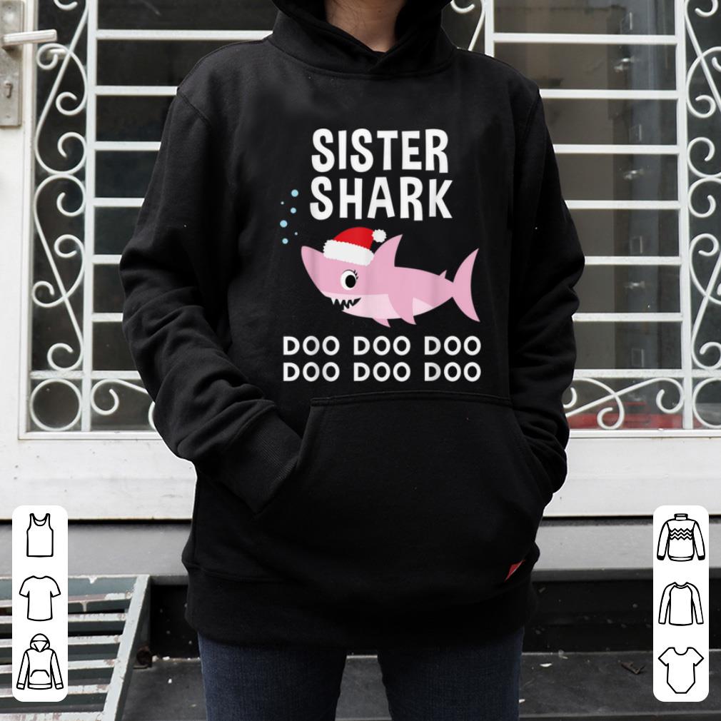 Top Sister Shark Doo Doo Christmas for Family Pajamas shirt