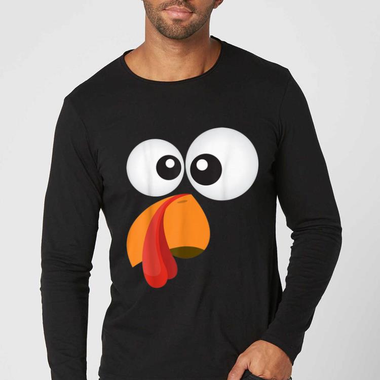 Top turkey face thanksgiving chocolate brown shirt