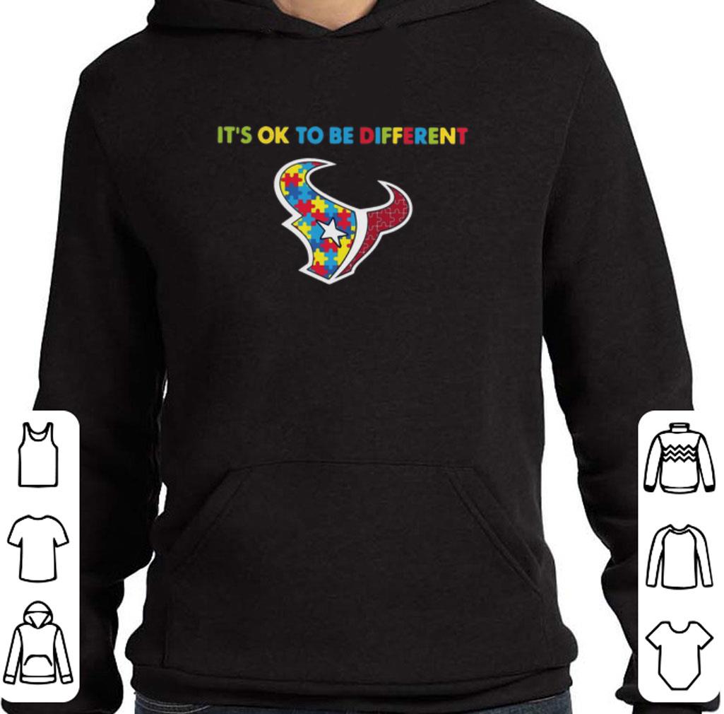 Awesome Autism Awareness It's Ok To Be Different Houston Texans shirt