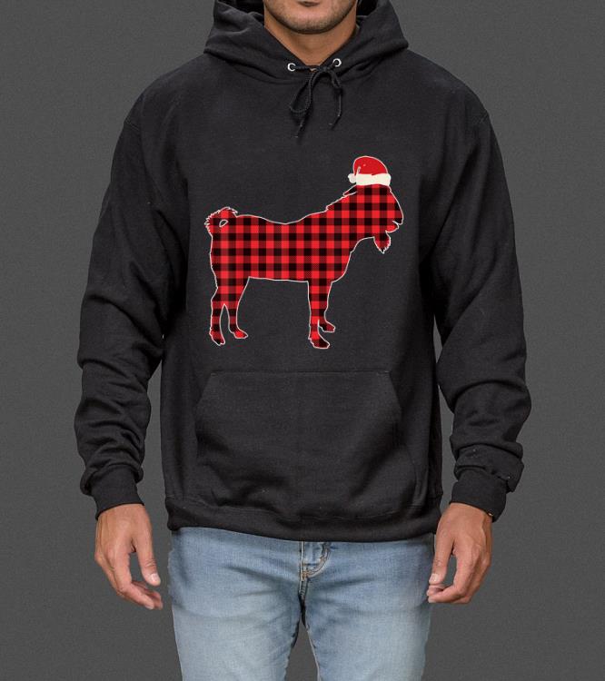 Awesome Christmas Billy-Goat Red Plaid Buffalo Pajamas Santa Hat sweater