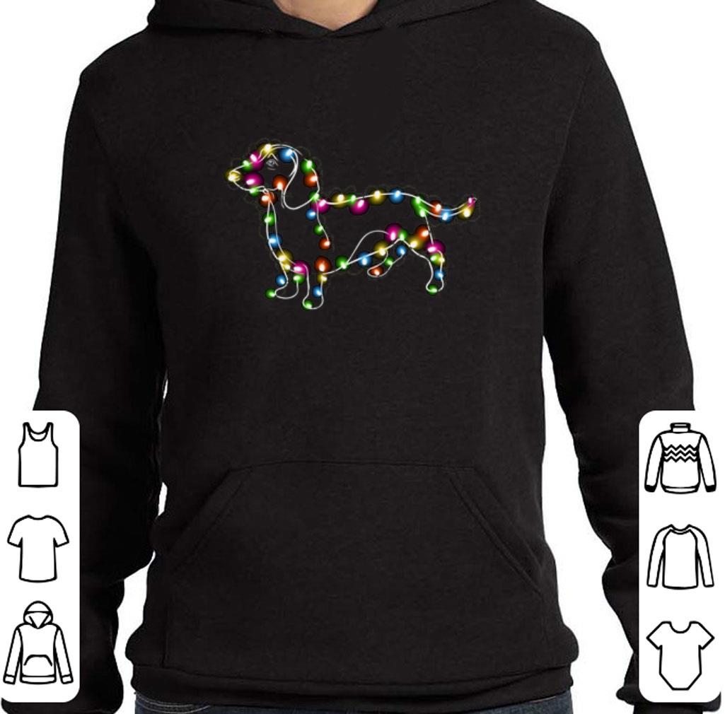 Awesome Dachshund Christmas light shirt