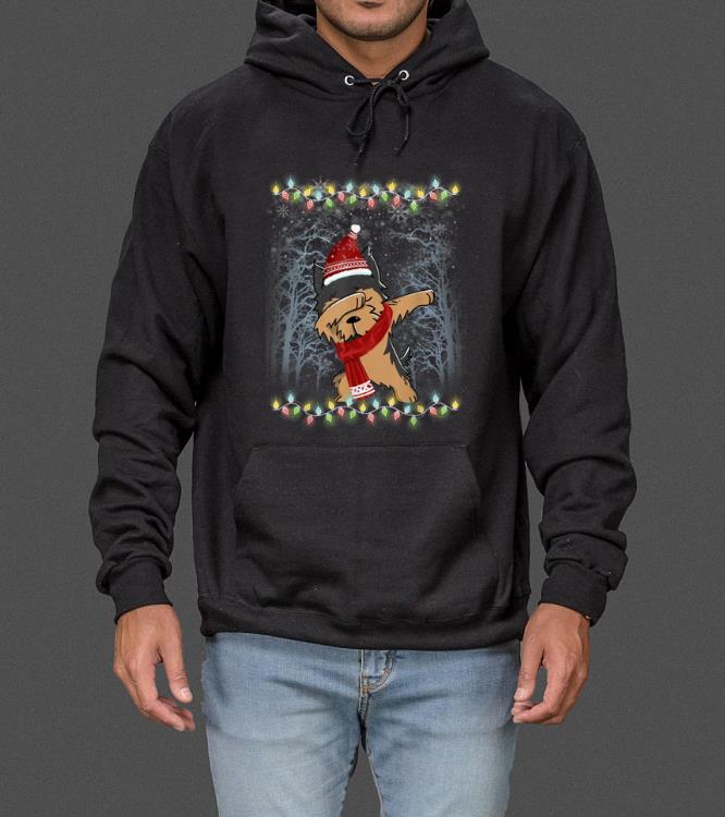 Awesome Funny Dabbing Yorkshire Terrier Santa Hat Christmas Gift sweater