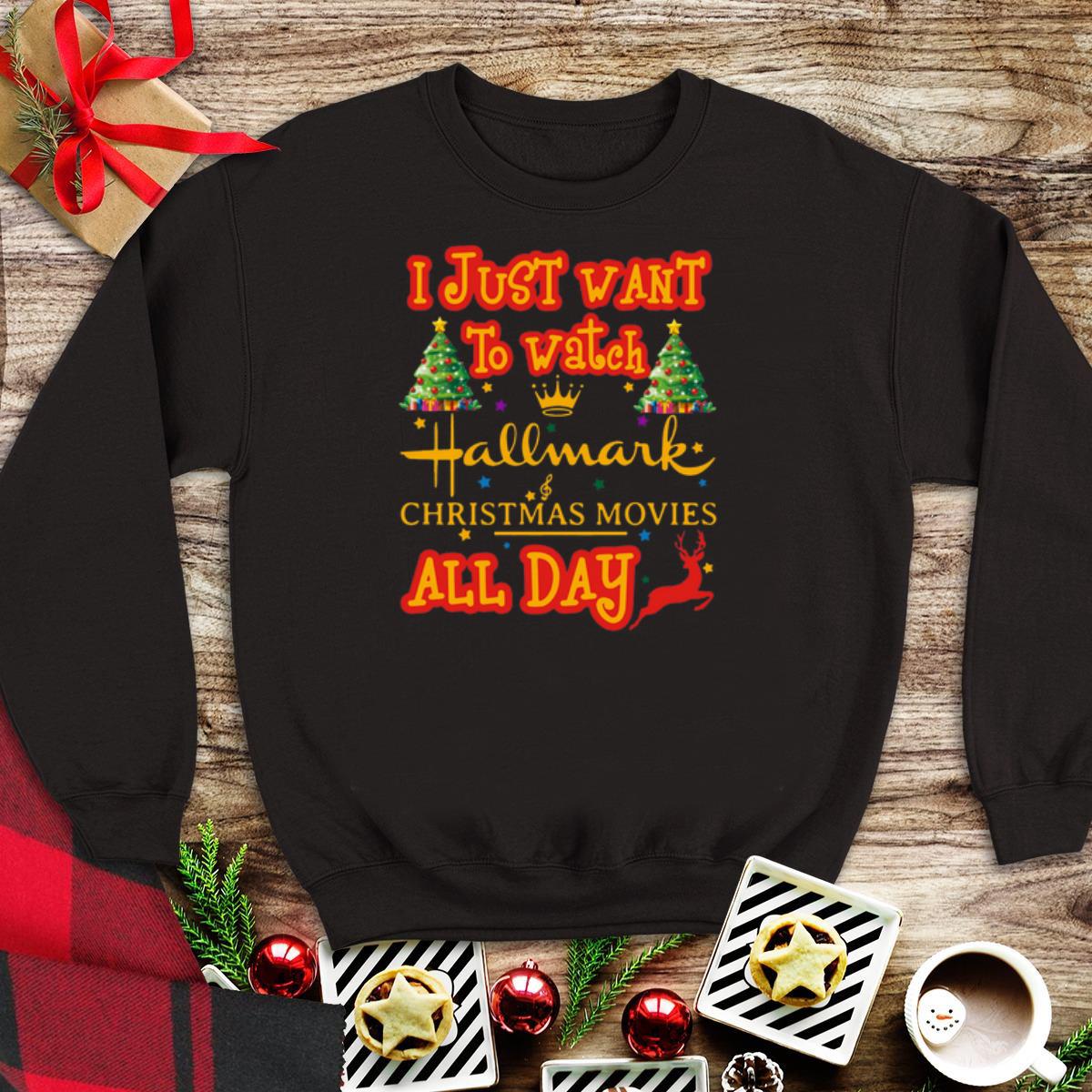 Awesome I just want to watch hallmark christmas movie all day sweater