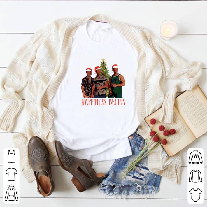 Awesome Jonas Brother Santa Happiness Begins Christmas shirt 6 Awesome Jonas Brother Santa Happiness Begins Christmas shirt