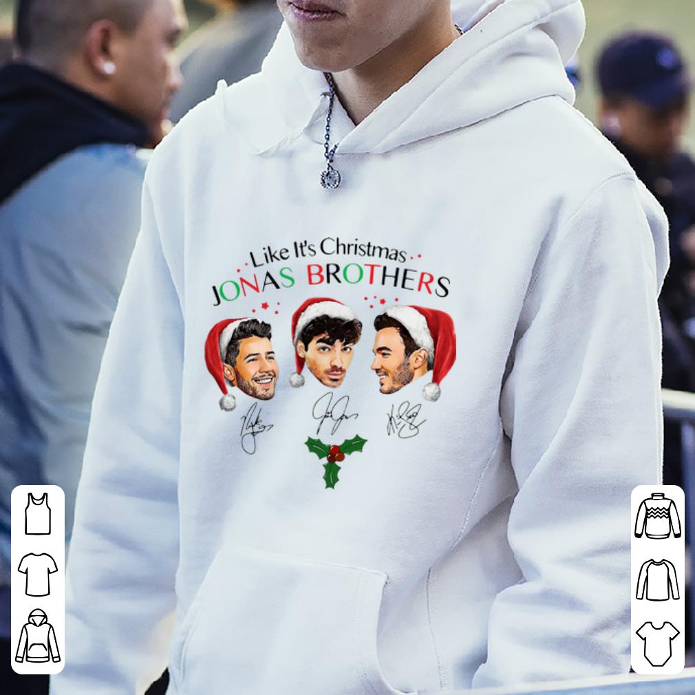 Awesome Like It’s Christmas Jonas Brothers Signatures Christmas shirt