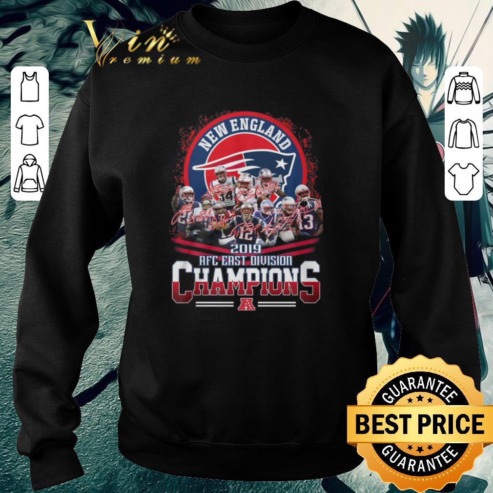 Awesome New England Patriots Signatures 2019 AFC East Division Champions shirt