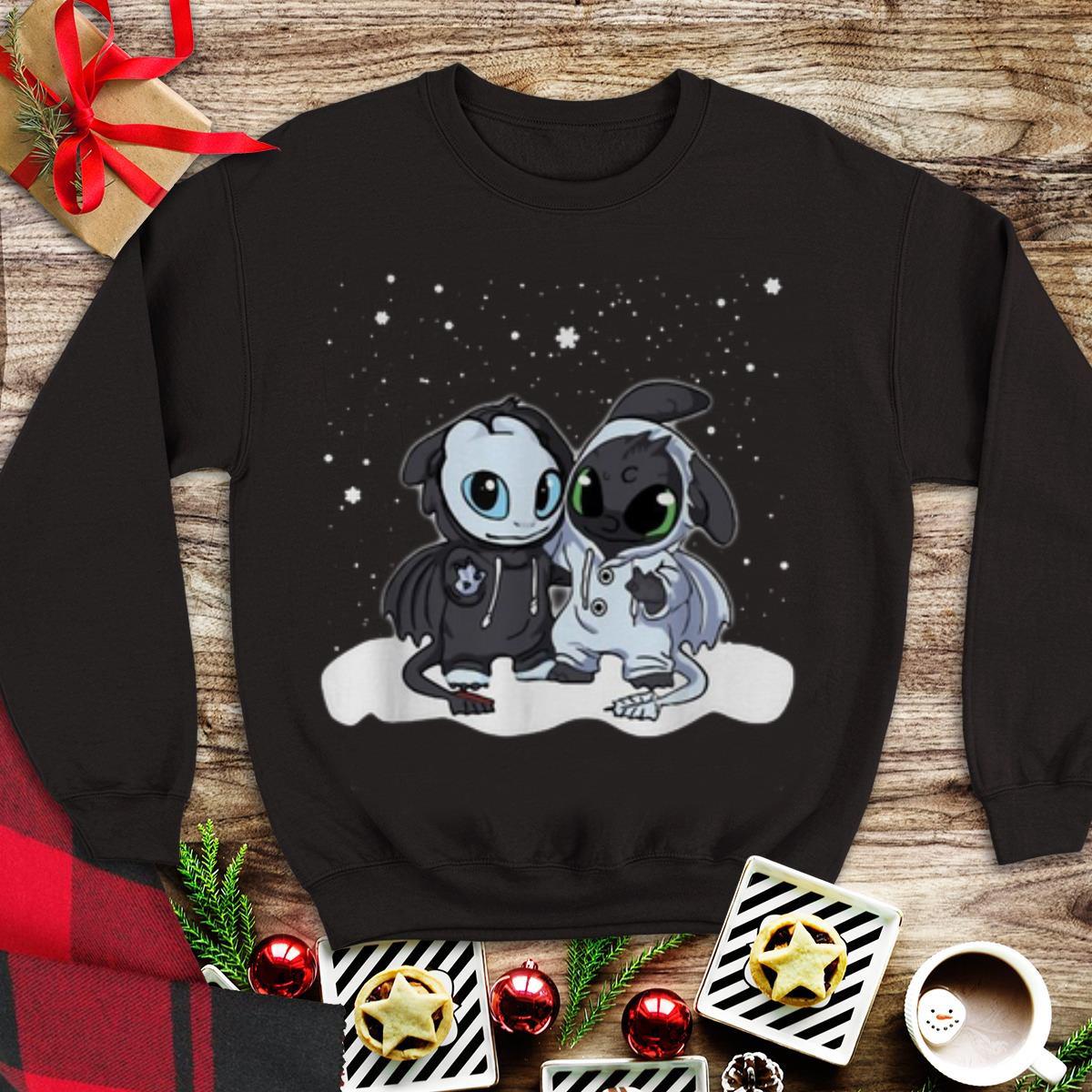 Awesome Night Fury and Light Fury Christmas shirt