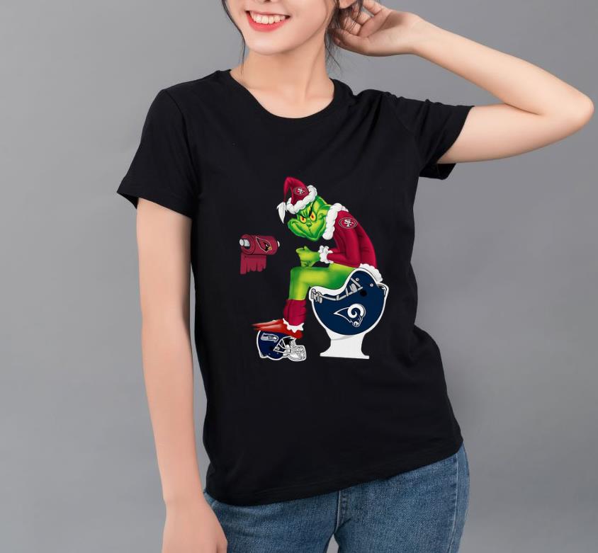 Awesome Santa Grinch San Francisco 49ers Los Angeles Rams Toilrty shirt