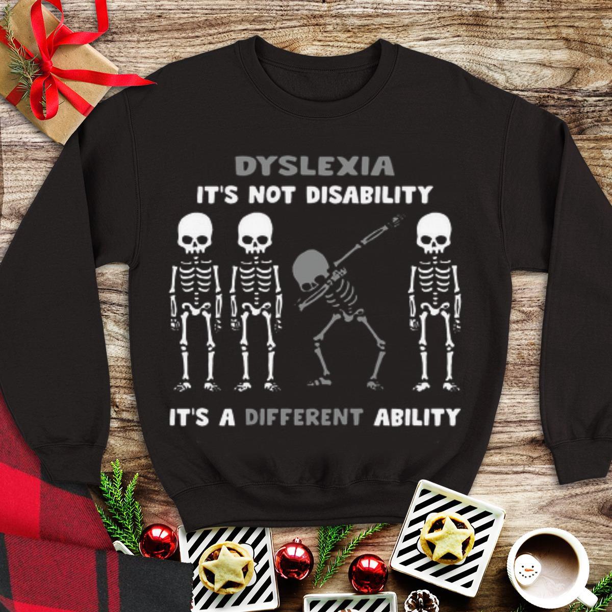 Awesome Skeleton Dyslexia it’s not disability it’s a Different ability sweater