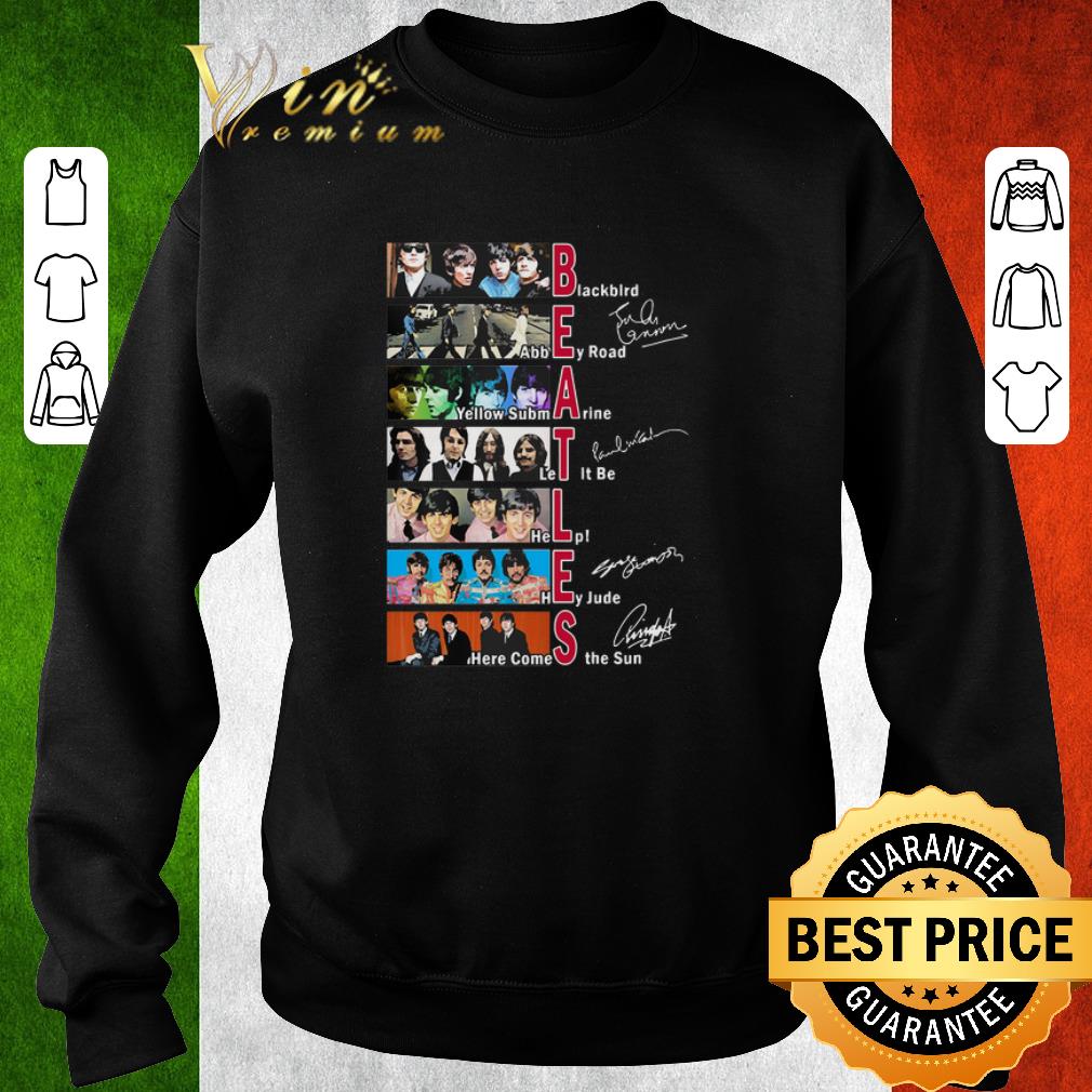 Awesome The Beatles Blackbird Abbey Road Let It Be All Signature shirt 6 Awesome The Beatles Blackbird Abbey Road Let It Be All Signature shirt