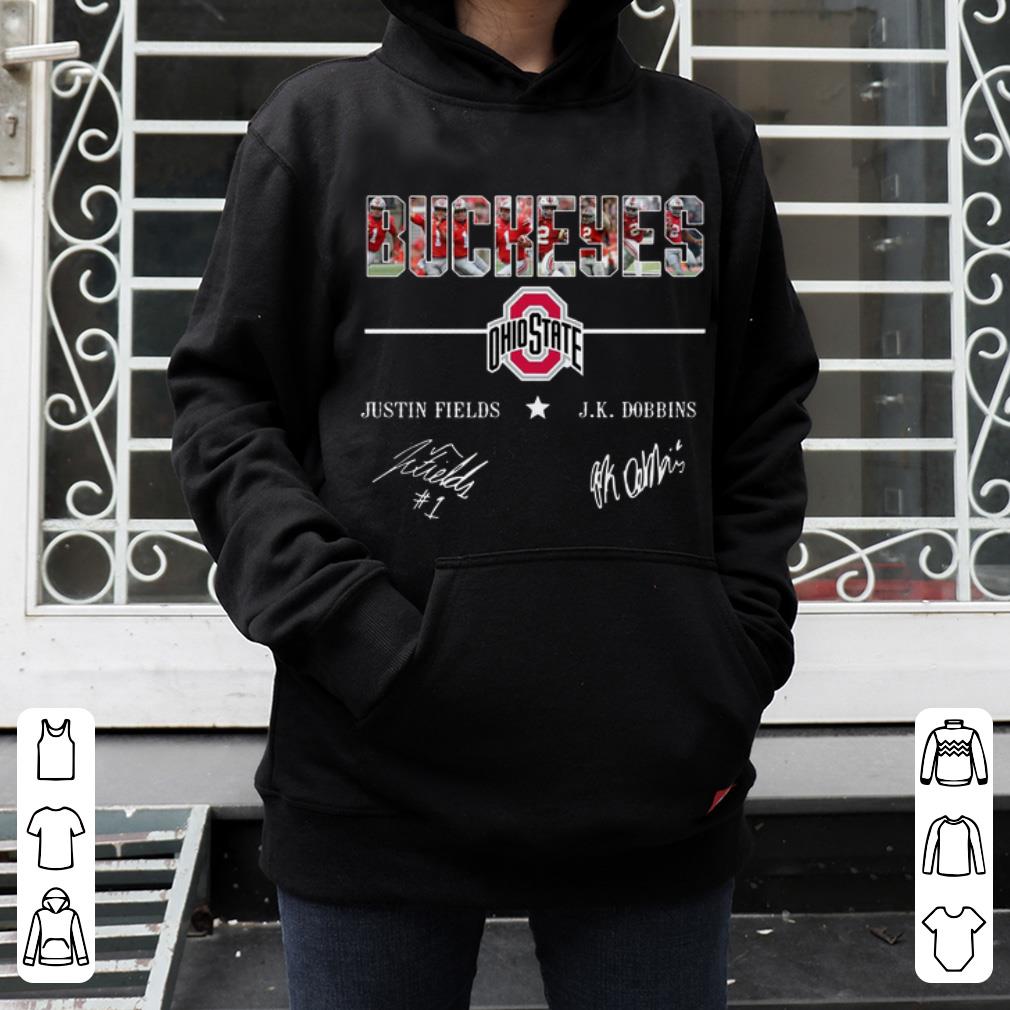 Funny Ohio State Buckeyes Justin Fields And Jk Dobbins Signatures shirt