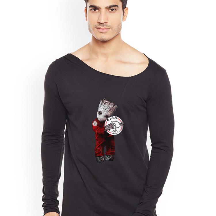Great Baby Groot hug Ajax Amsterdam shirt