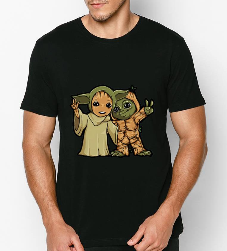 Great Baby Yoda and Groot Mashup shirt