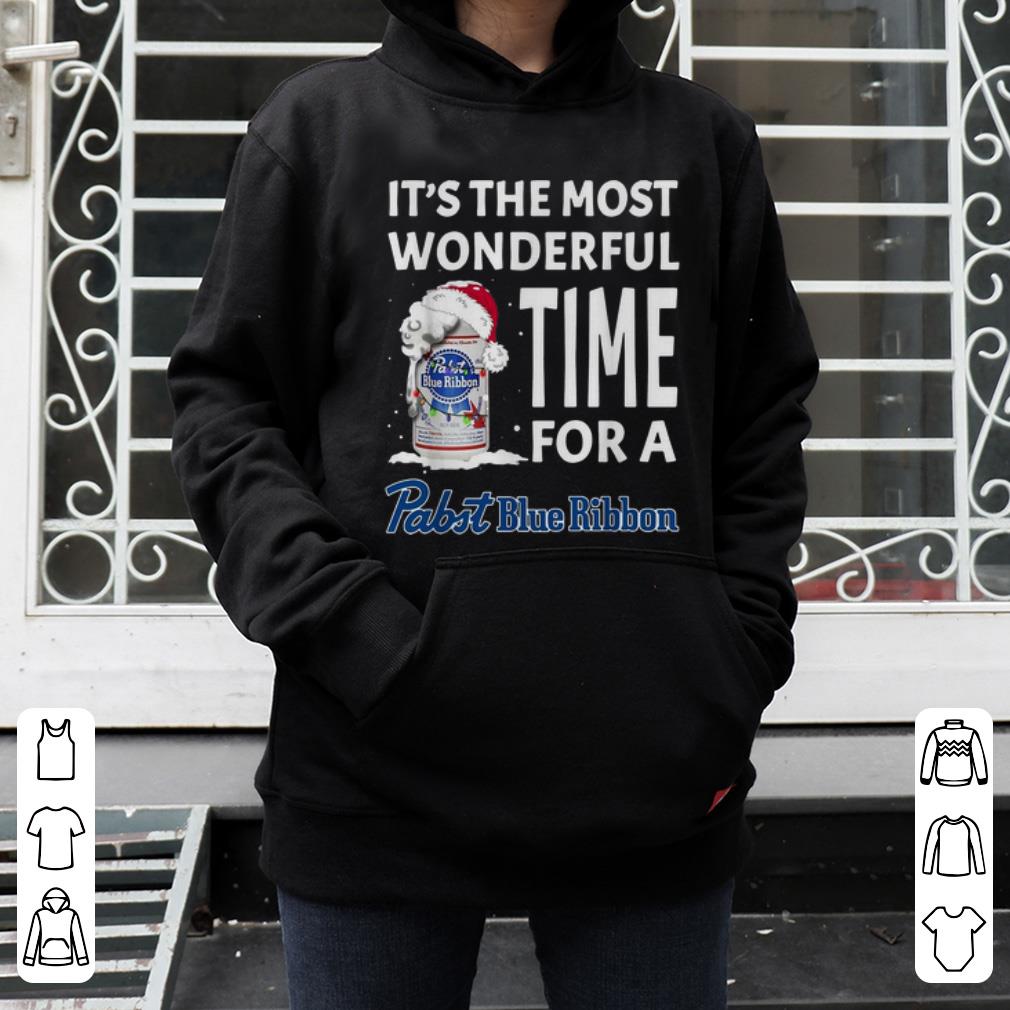 Great It's The Most Wonderful Time Of A Pabst Blue Ribbon Christmas shirt