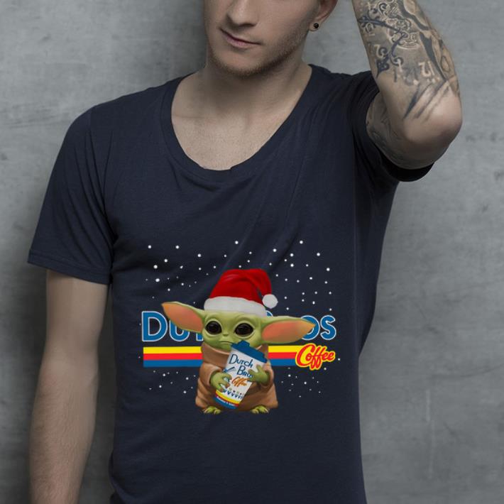 Hot Baby Yoda Hug Dutch Bros Coffee Christmas shirt