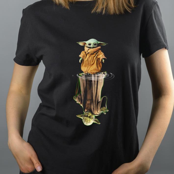 Hot Baby Yoda and Master Yoda water reflection shirt