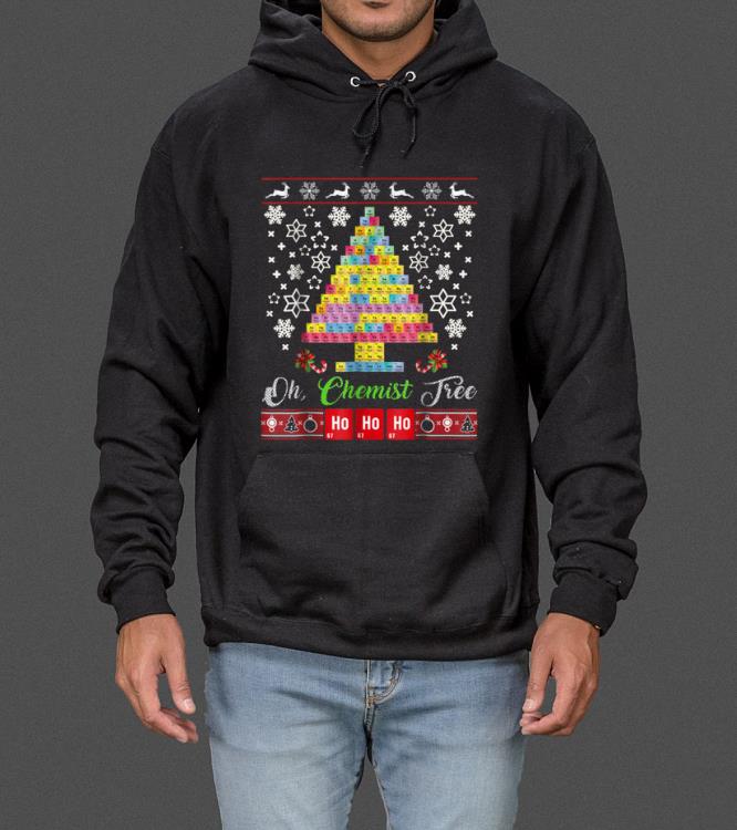 Hot Oh Chemist Tree Merry Christmas Ugly Sweater Chemistry sweater