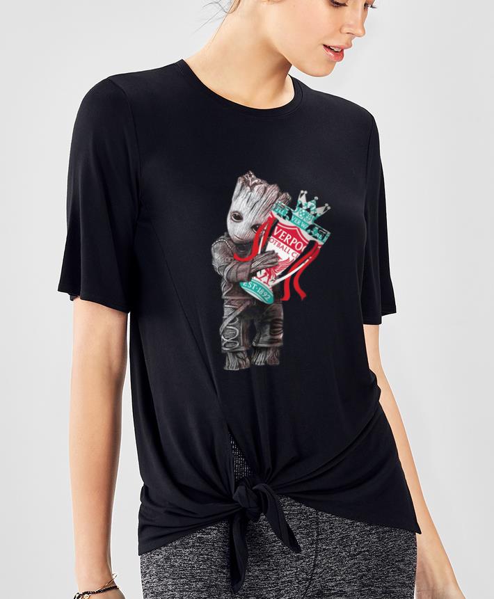 Official Baby Groot Hug Liverpool Champions shirt