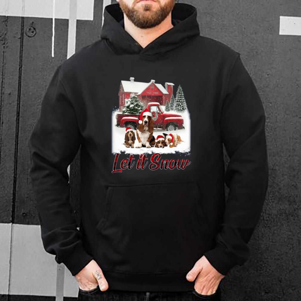 Official Basset Hound Let It Snow Christmas shirt