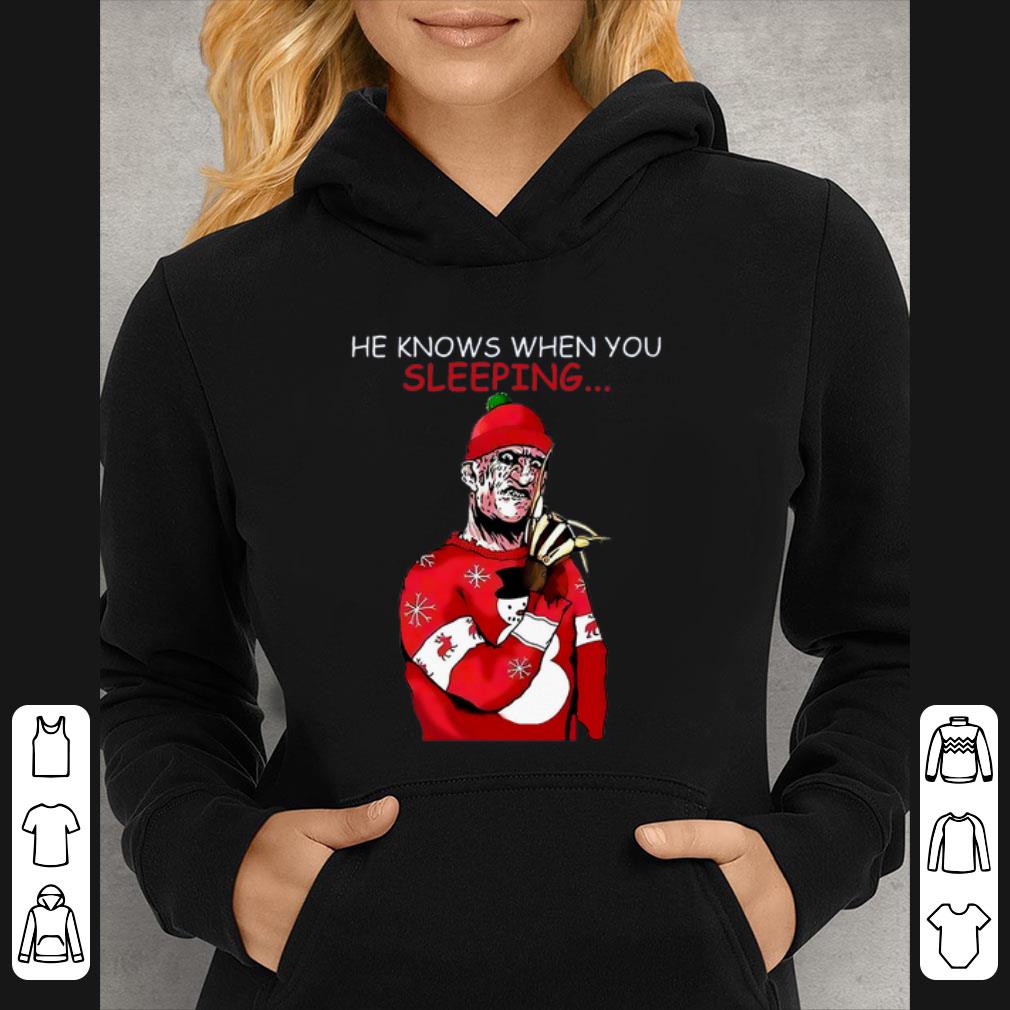 Official Santa Freddy Krueger he knows when you’re sleeping shirt