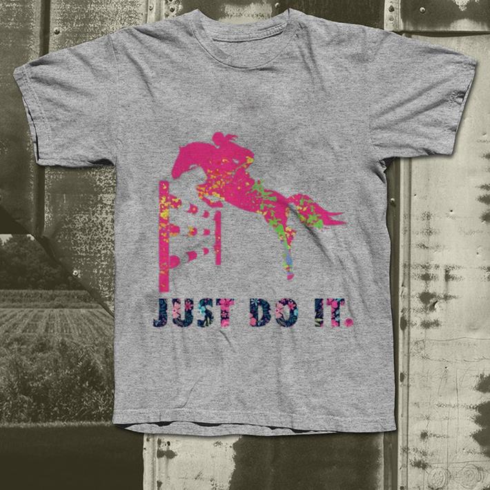 Official Womens Horse Race Nike Just Do It shirt