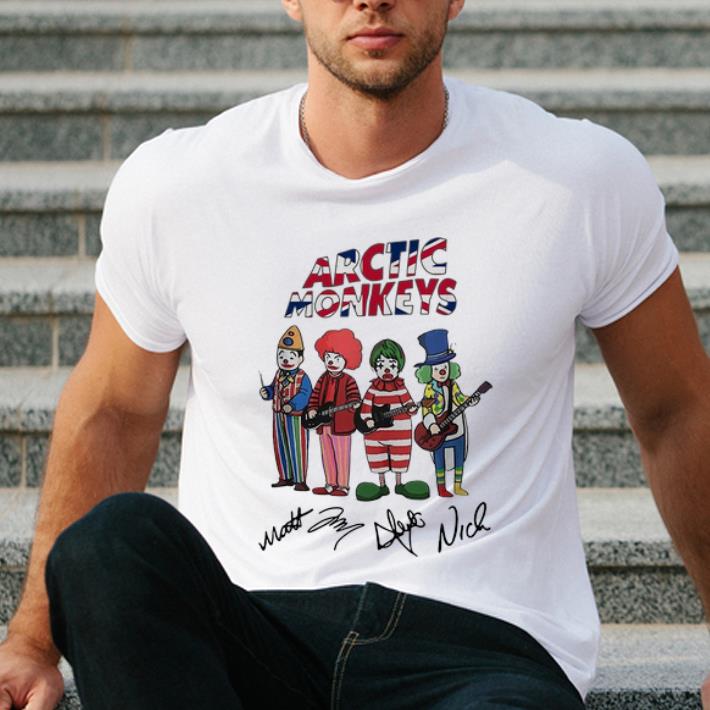 Original Clown Arctic Monkeys Britain Flag Signatures shirt