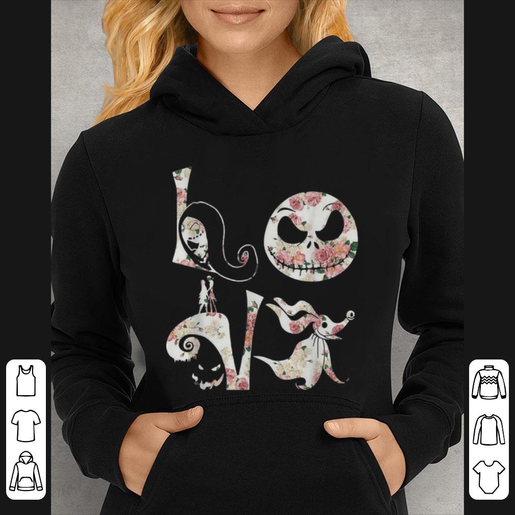 Original LOVE Nightmare Before Christmas Jack Skellington Flower shirt