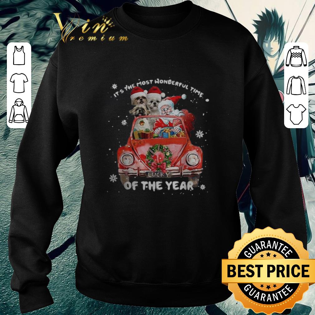 Original Shih Tzu Santa its the most wonderful time of the year Christmas shirt