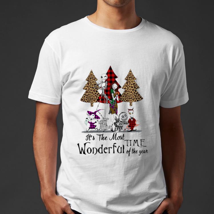 Original The Nightmare Before Christmas it’s the most time wonderful of the year leopard christmas shirt