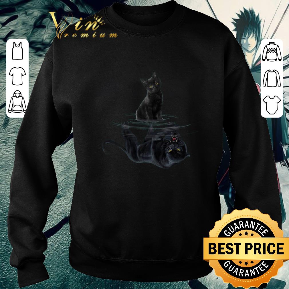 Premium Black cat water mirror reflection black panther shirt