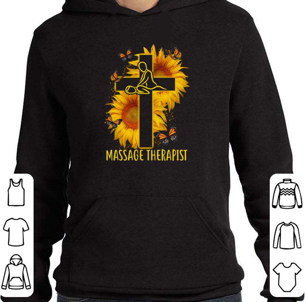 Premium Butterfly Massage Therapist Christ Sunflower shirt