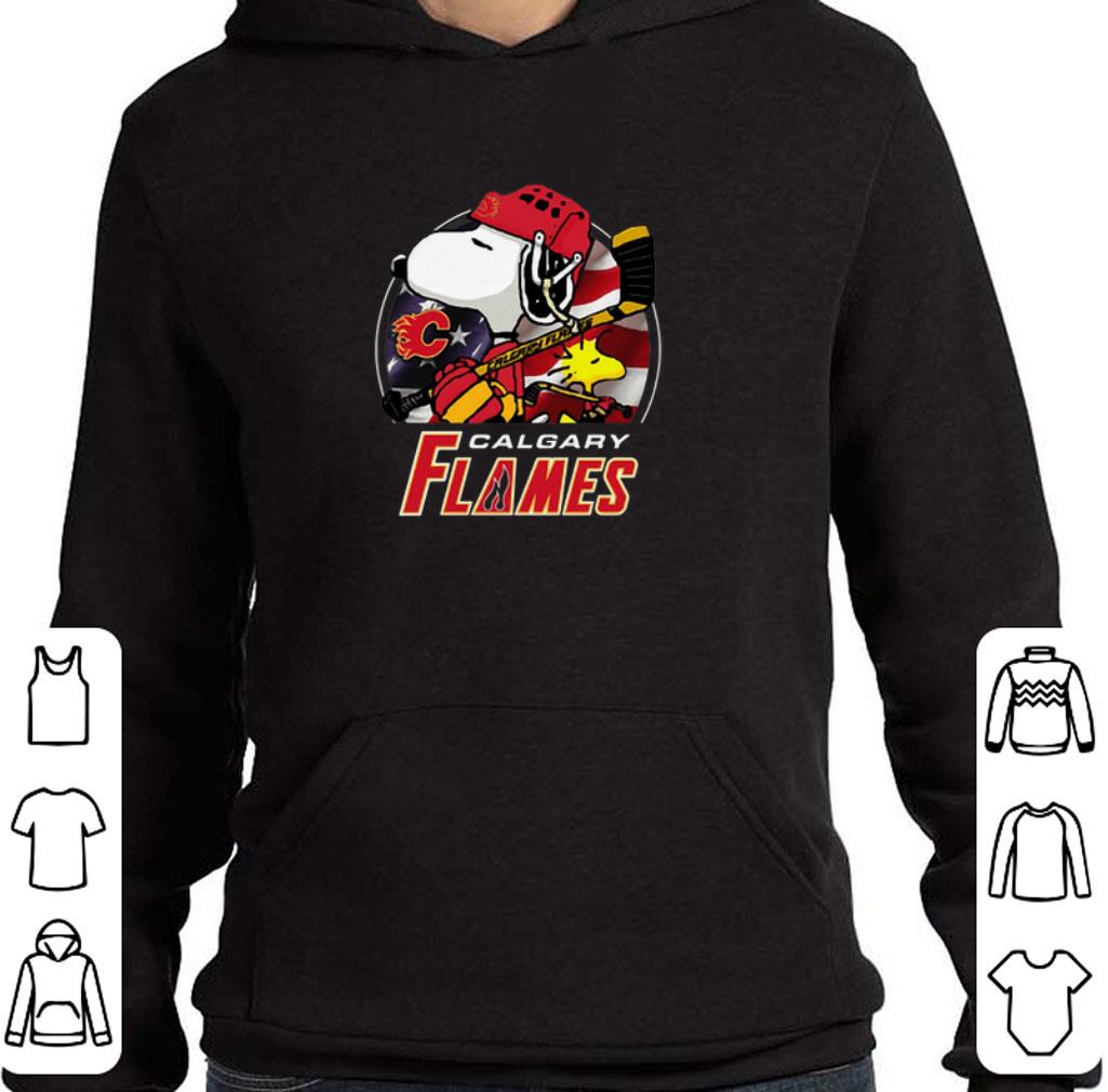 Premium Calgary Flames Ice Hockey Snoopy and Woodstock shirt