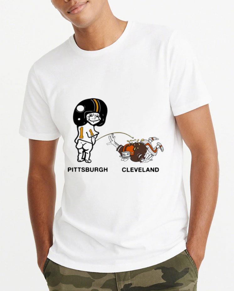 Premium Cam Sutton Pittsburgh Peeing On Cleveland NFL shirt