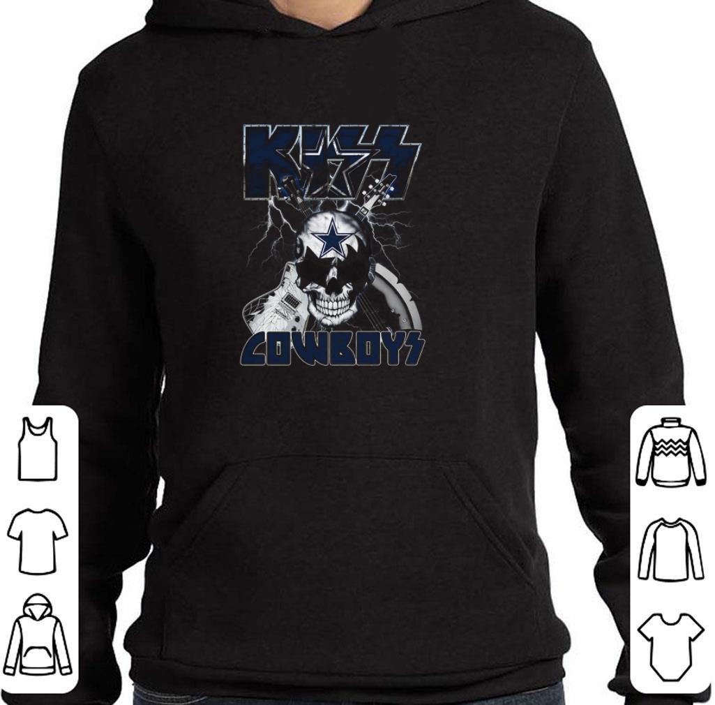 Premium Kiss Cowboys Dallas Cowboys Guitar Skull shirt