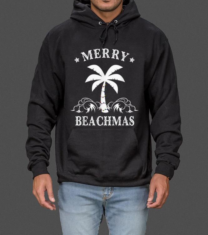 Premium Merry Beachmas Palm Tree Beach Christmas sweater