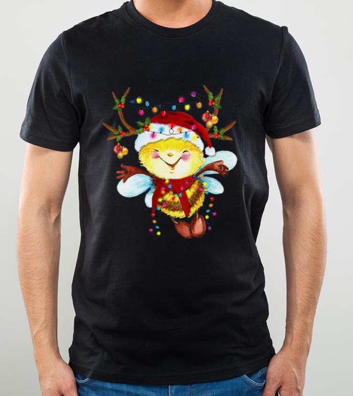 Premium Santa Bee Reindeer Light Christmas shirt