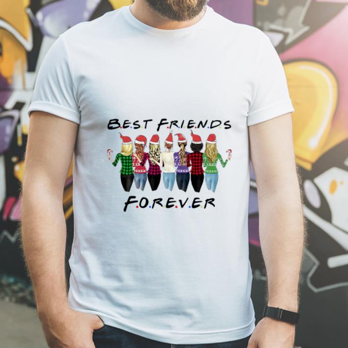 Pretty Best Friends Forever Santa Christmas shirt