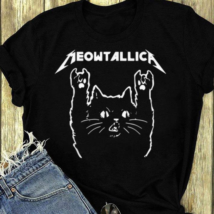 Pretty Christmas Meowtallica Kittens Meow Cat Lovers shirt