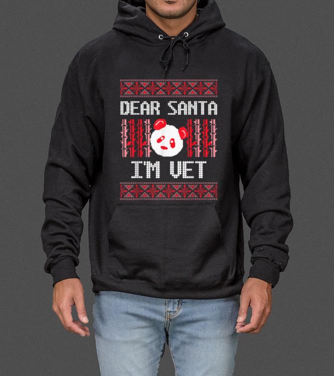 Pretty Dear Santa I'M Vet Doctor Ugly Christmas Sweater Panda Face sweater