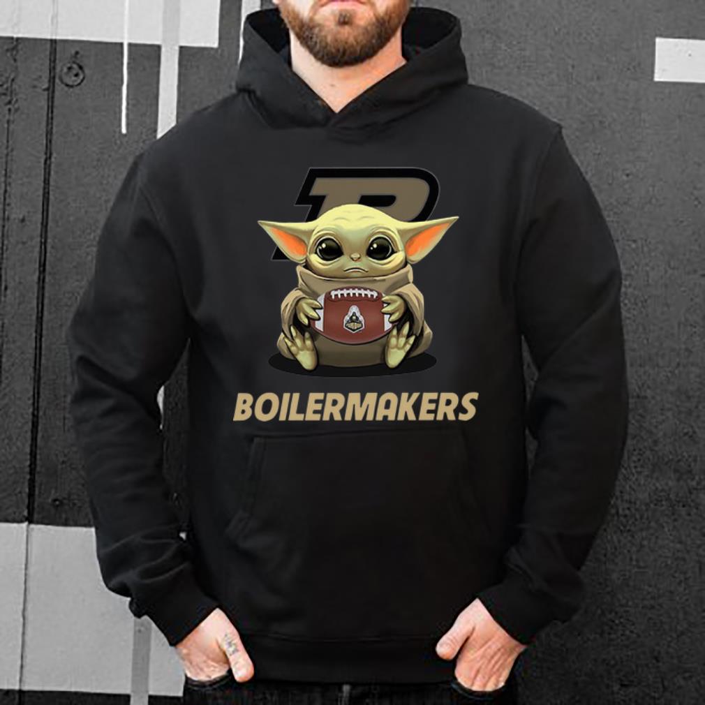 Pretty Football Baby Yoda Hug Boilermakers shirt