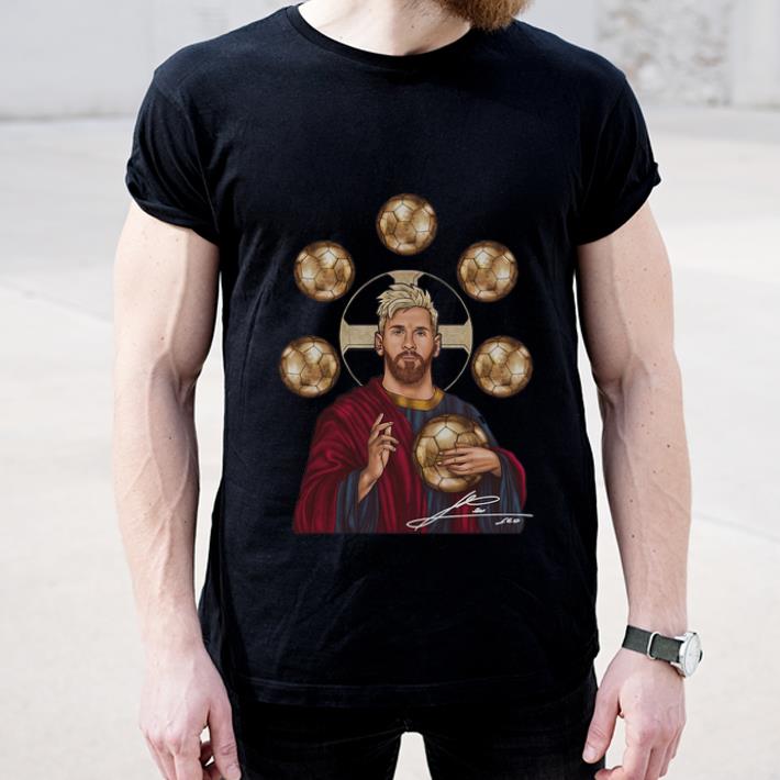 Pretty Jesus Lionel Messi 6th Golden ball 2019 signature shirt