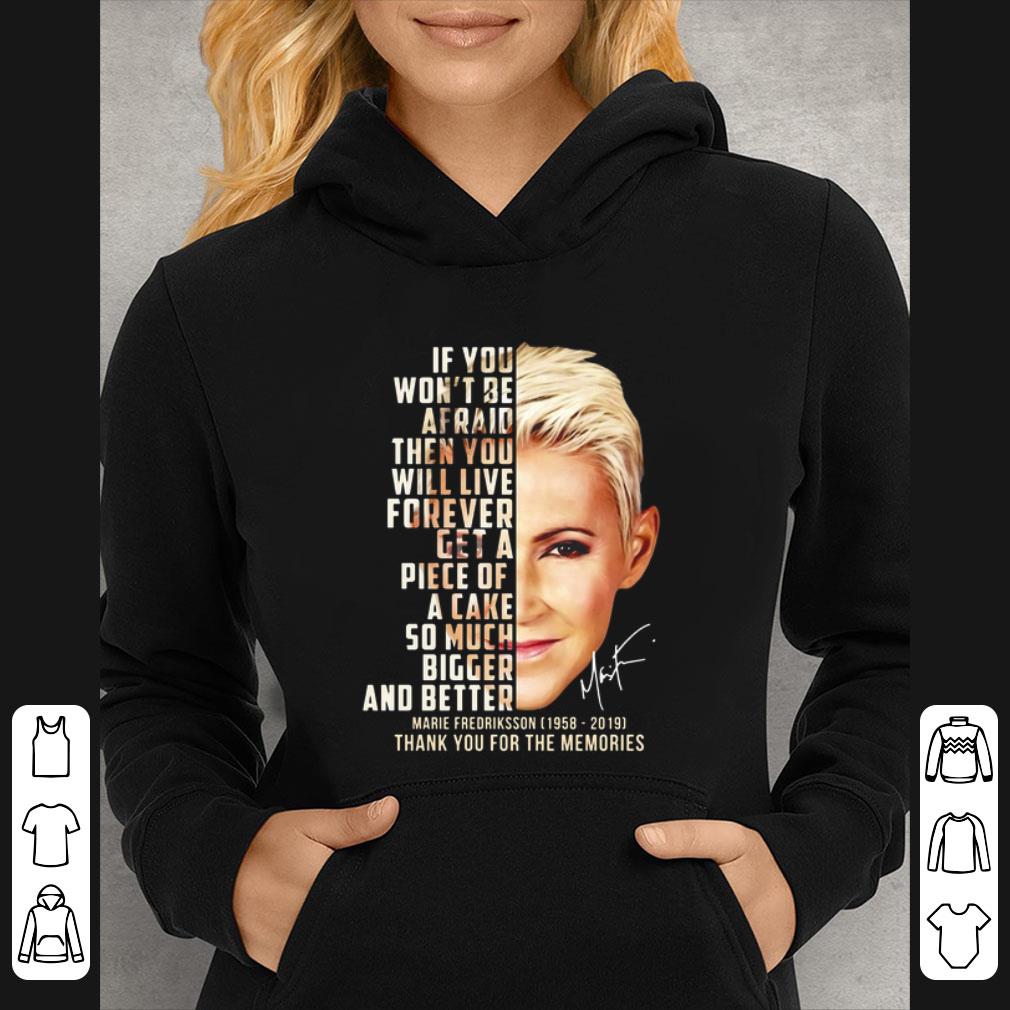 Pretty Marie Fredriksson 1958-2019 signature thank you for the memories signature shirt
