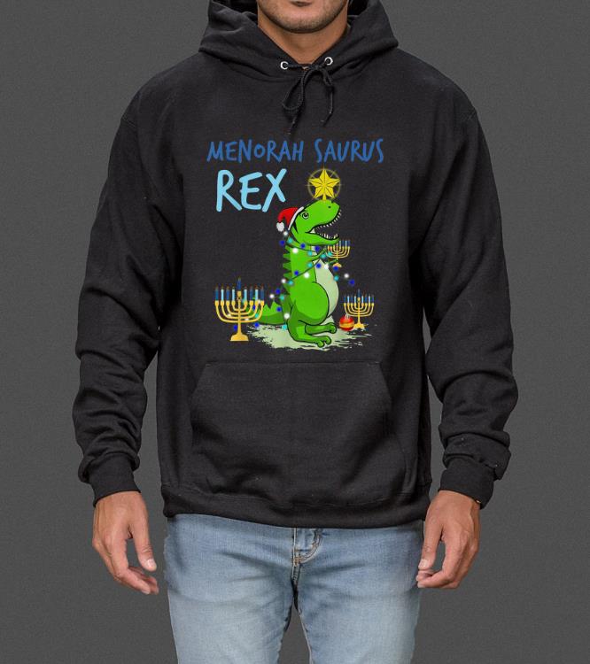 Pretty Menorahsaurus Rex Funny Christmas Hannukah Jewish Gift sweater