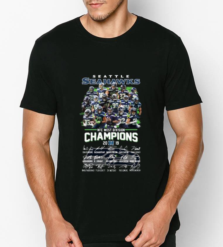 Pretty Seattle Seahawks Nfc West Division Champions 2019 Signatures shirt