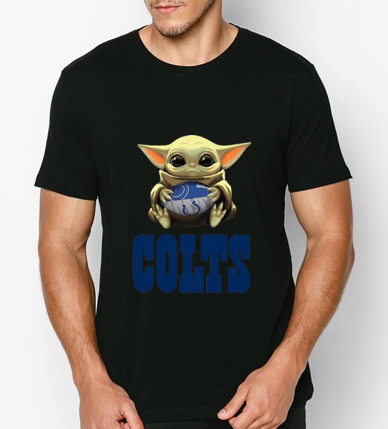 Pretty Star Wars Football Baby Yoda Hug Indianapolis Colts shirt